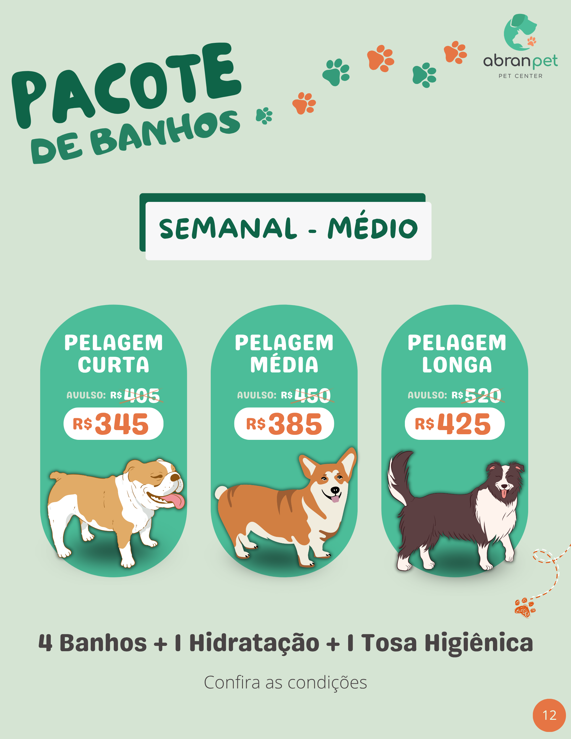Pacote Semanal - Porte Médio